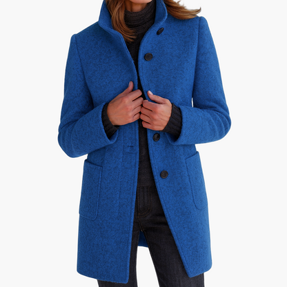 Reyna | Stand-Collar Button-Front City Jacket