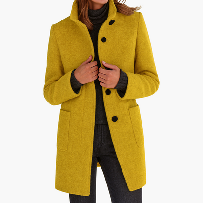 Reyna | Stand-Collar Button-Front City Jacket