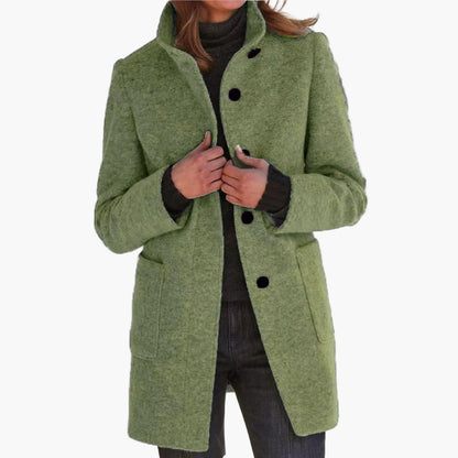 Reyna | Stand-Collar Button-Front City Jacket