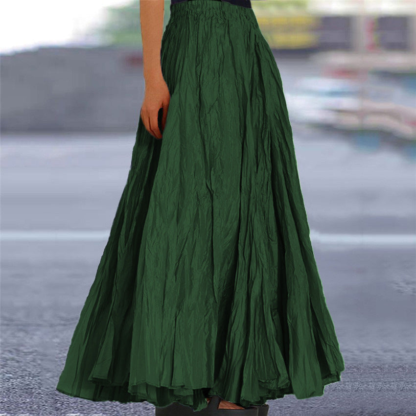Aurore | Flowy A-Line Elastic Waist Maxi Skirt