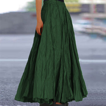 Aurore | Flowy A-Line Elastic Waist Maxi Skirt