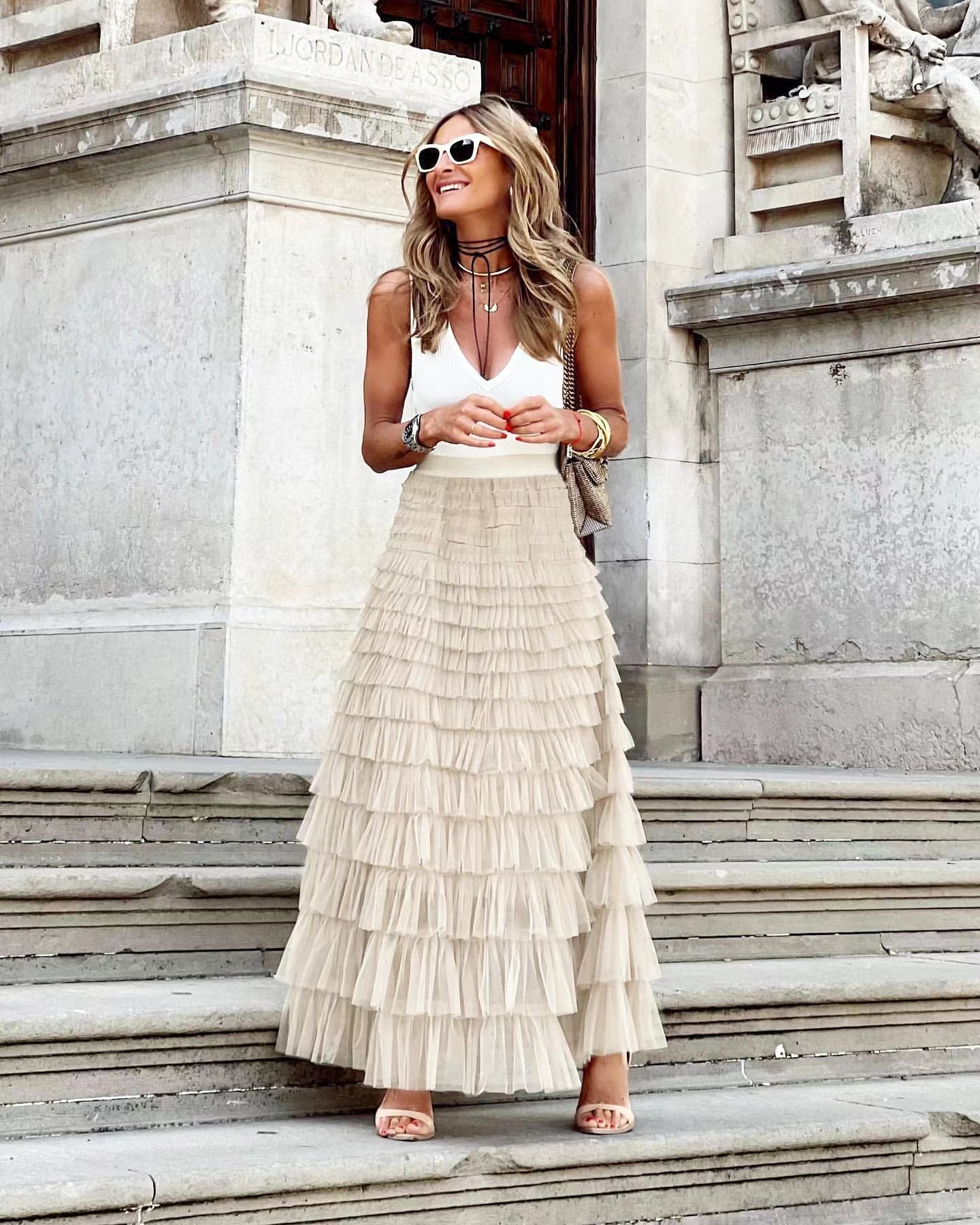 Tulia | Layered Vintage Tulle Skirt