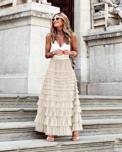 Tulia | Layered Vintage Tulle Skirt