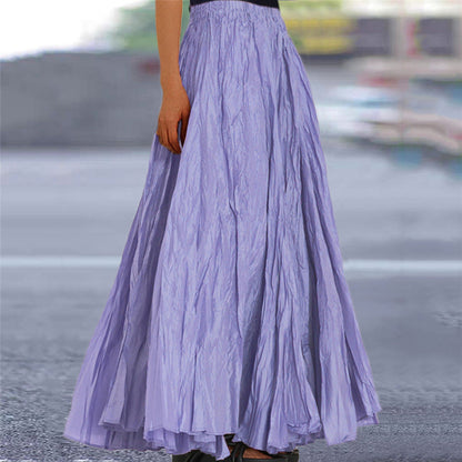 Aurore | Flowy A-Line Elastic Waist Maxi Skirt
