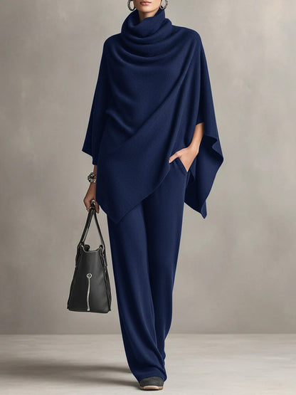 Naomi | Draped Top and Wide-Leg Trouser Set