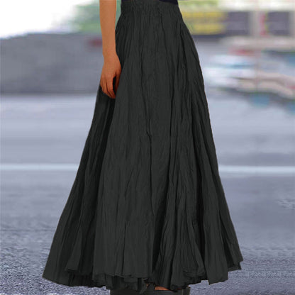 Aurore | Flowy A-Line Elastic Waist Maxi Skirt
