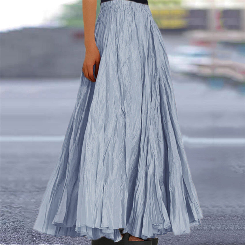 Aurore | Flowy A-Line Elastic Waist Maxi Skirt
