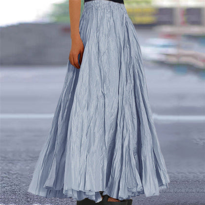 Aurore | Flowy A-Line Elastic Waist Maxi Skirt