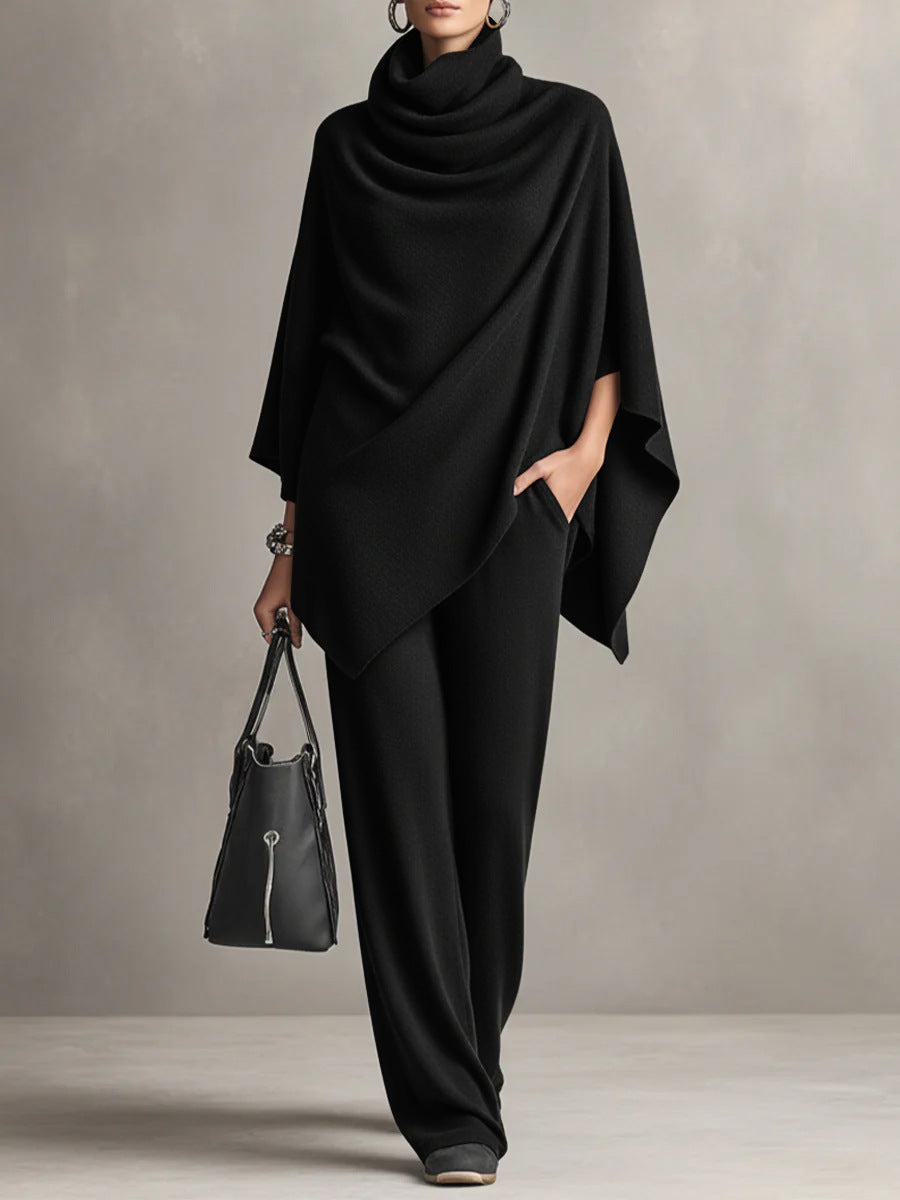Naomi | Draped Top and Wide-Leg Trouser Set