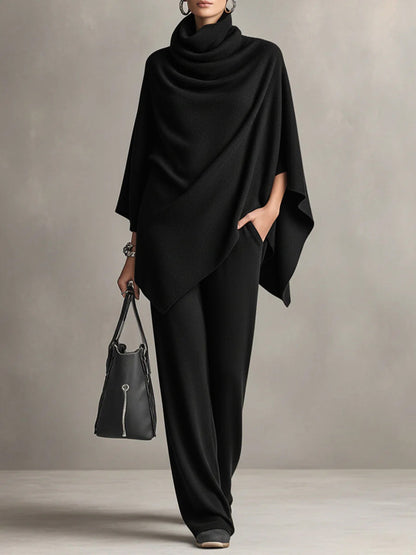 Naomi | Draped Top and Wide-Leg Trouser Set