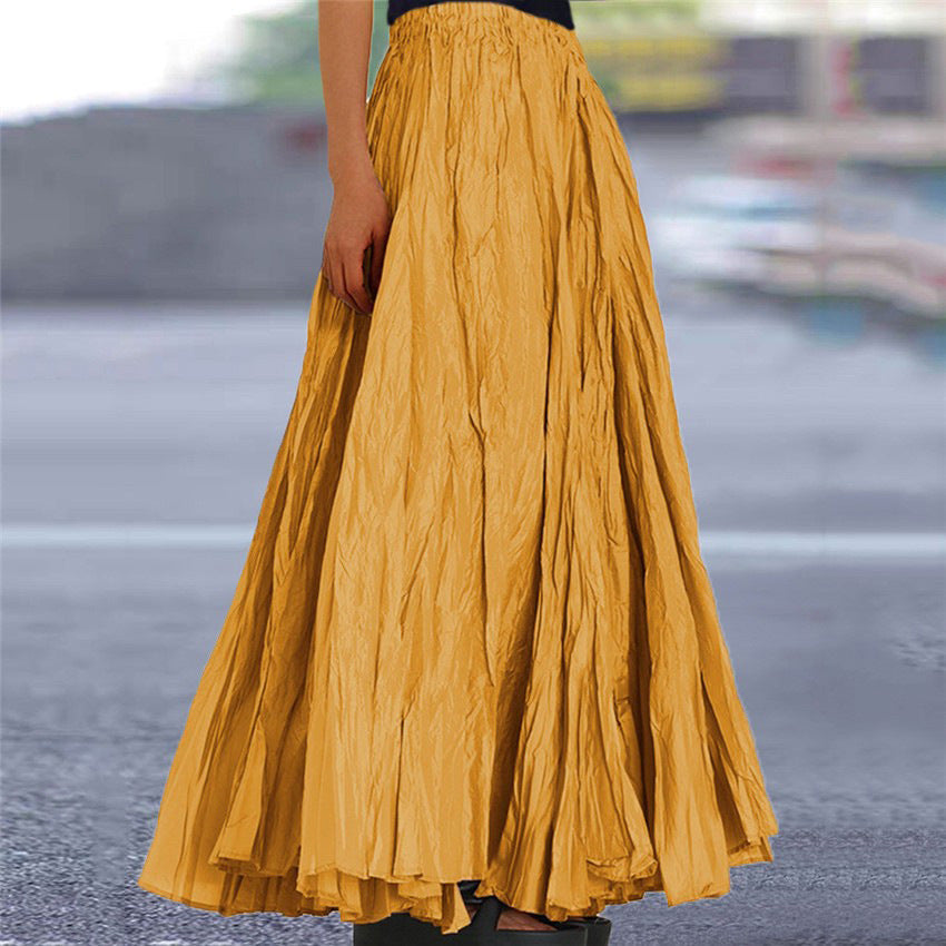 Aurore | Flowy A-Line Elastic Waist Maxi Skirt