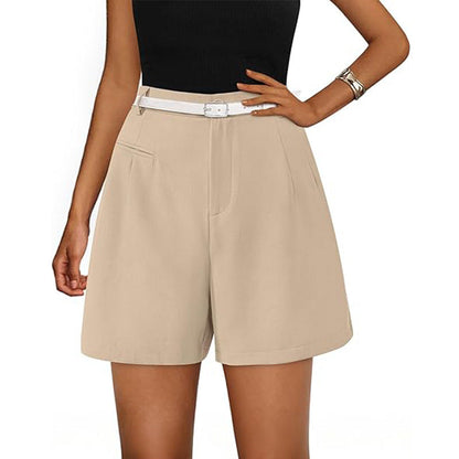 Maelenn | Belted High-Waist Tailored Shorts