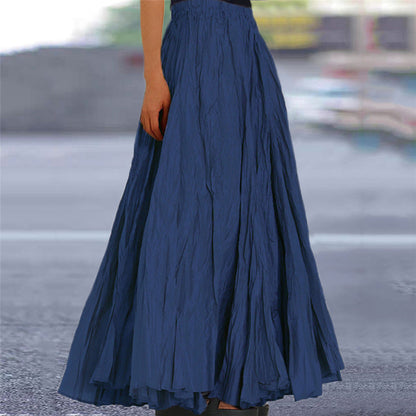 Aurore | Flowy A-Line Elastic Waist Maxi Skirt