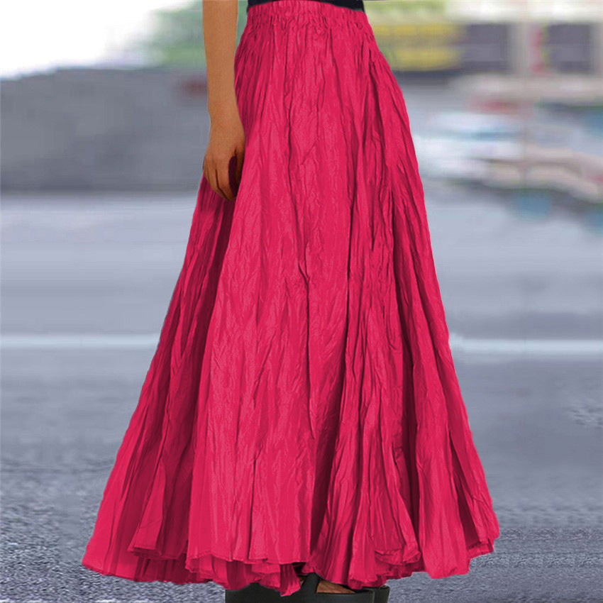 Aurore | Flowy A-Line Elastic Waist Maxi Skirt