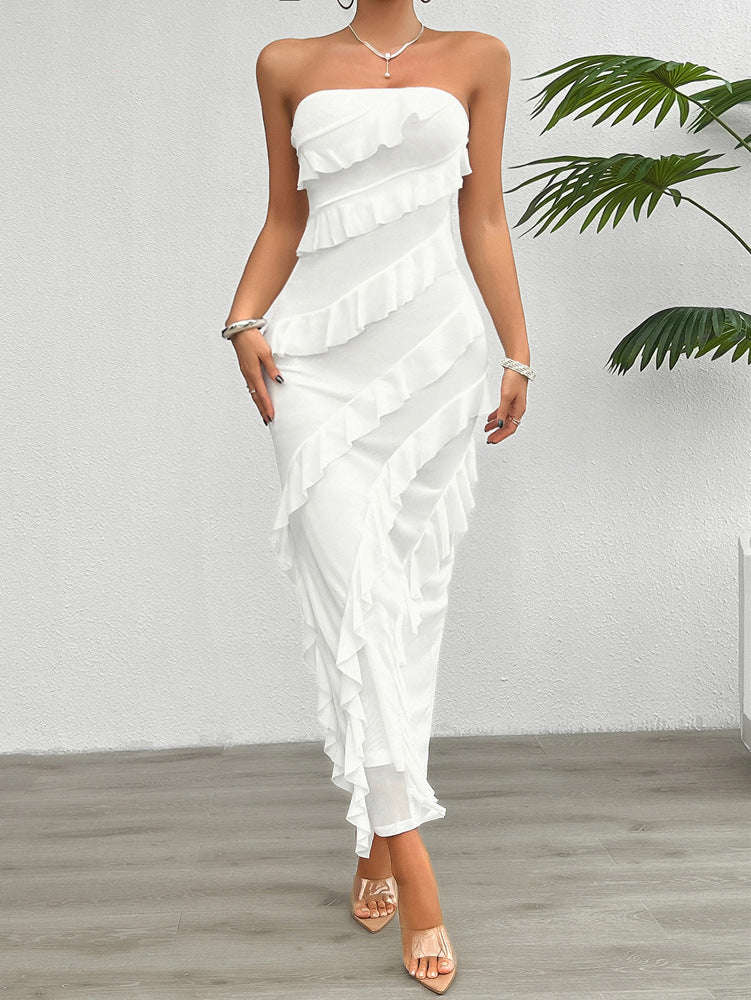 Romilla | Strapless Ruffle Bodycon Dress