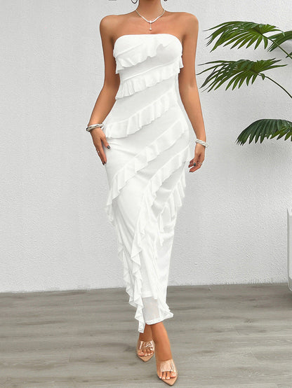 Romilla | Strapless Ruffle Bodycon Dress