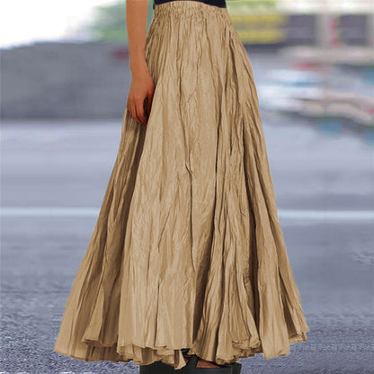 Aurore | Flowy A-Line Elastic Waist Maxi Skirt