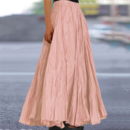 Aurore | Flowy A-Line Elastic Waist Maxi Skirt