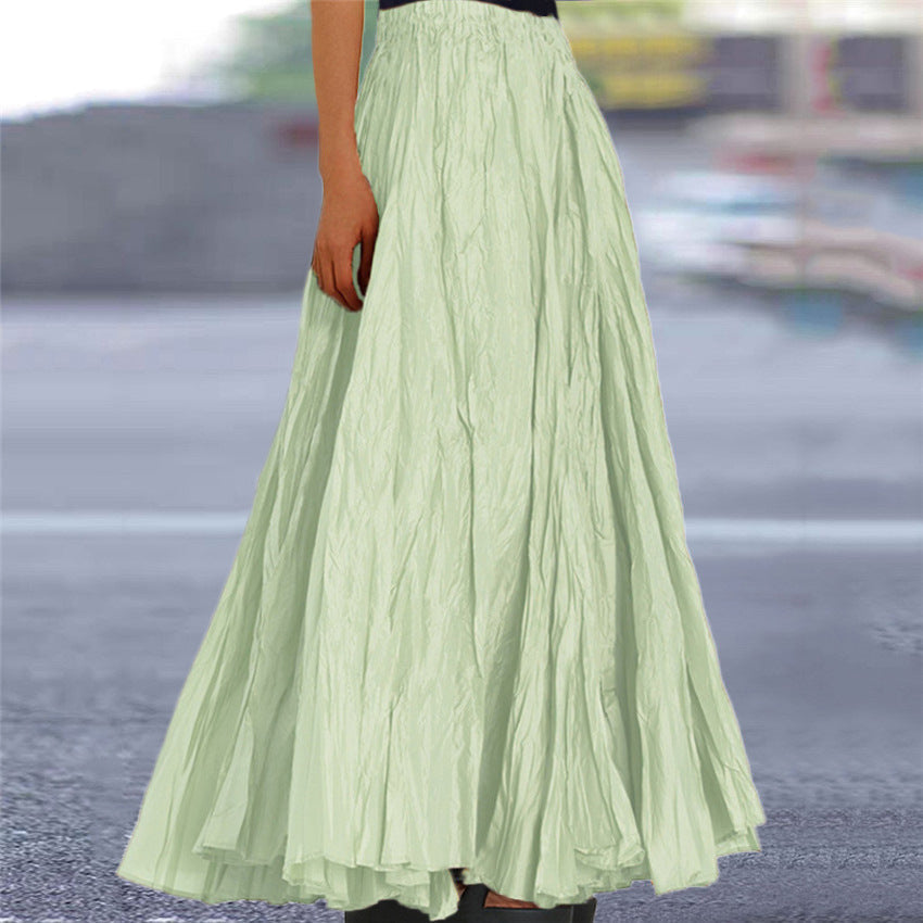 Aurore | Flowy A-Line Elastic Waist Maxi Skirt