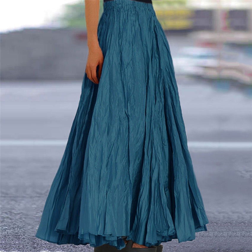 Aurore | Flowy A-Line Elastic Waist Maxi Skirt