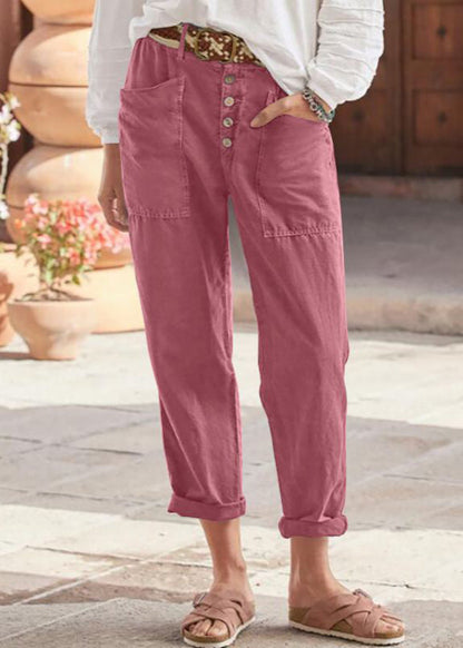 Léonore | Button-Front Tapered Trousers