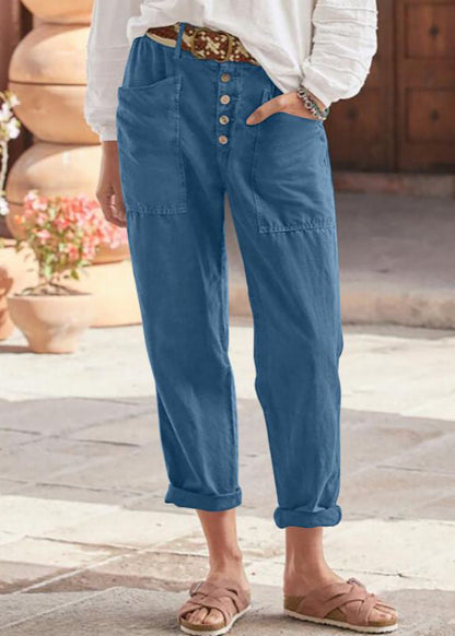 Léonore | Button-Front Tapered Trousers