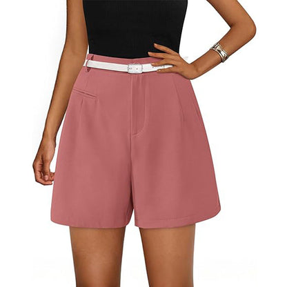 Maelenn | Belted High-Waist Tailored Shorts