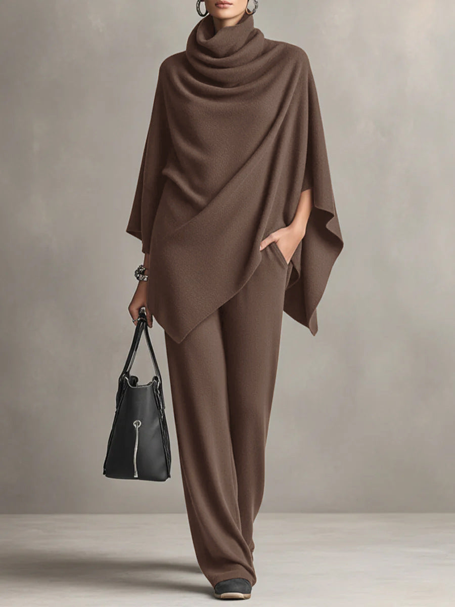 Naomi | Draped Top and Wide-Leg Trouser Set