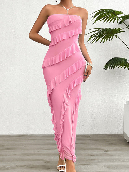 Romilla | Strapless Ruffle Bodycon Dress