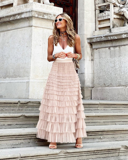 Tulia | Layered Vintage Tulle Skirt