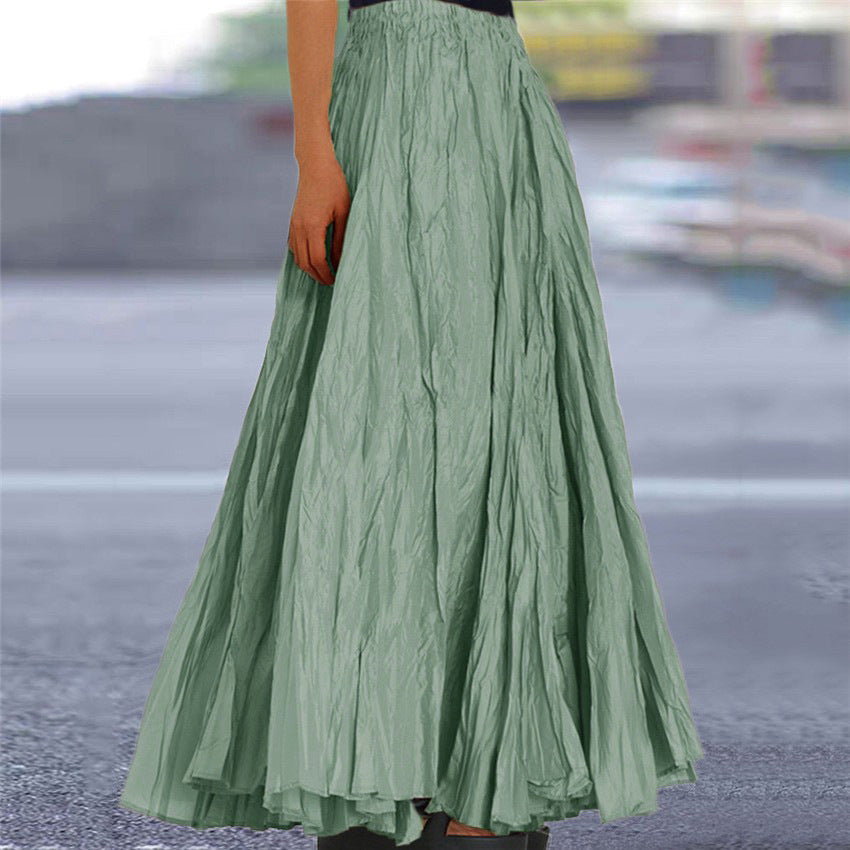 Aurore | Flowy A-Line Elastic Waist Maxi Skirt