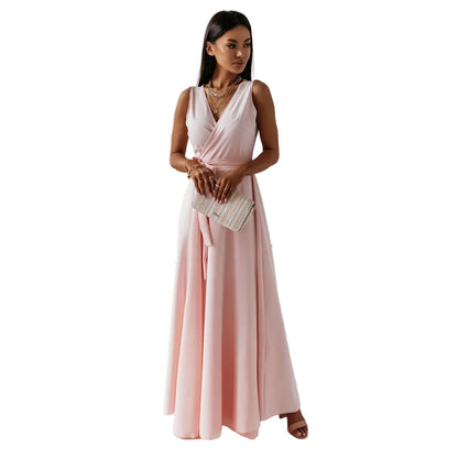 Celina | V-Neck Wedding Guest Maxi Dress