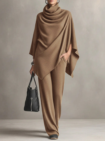 Naomi | Draped Top and Wide-Leg Trouser Set