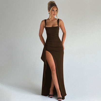 Faelina | Open Back Slip Maxi Dress