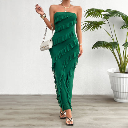 Romilla | Strapless Ruffle Bodycon Dress