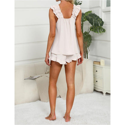 Lunelle | Ruffle Top & Shorts Lounge Set