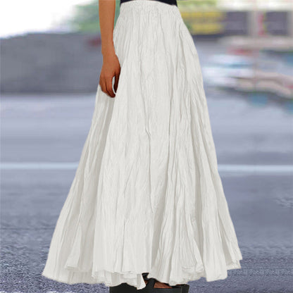 Aurore | Flowy A-Line Elastic Waist Maxi Skirt