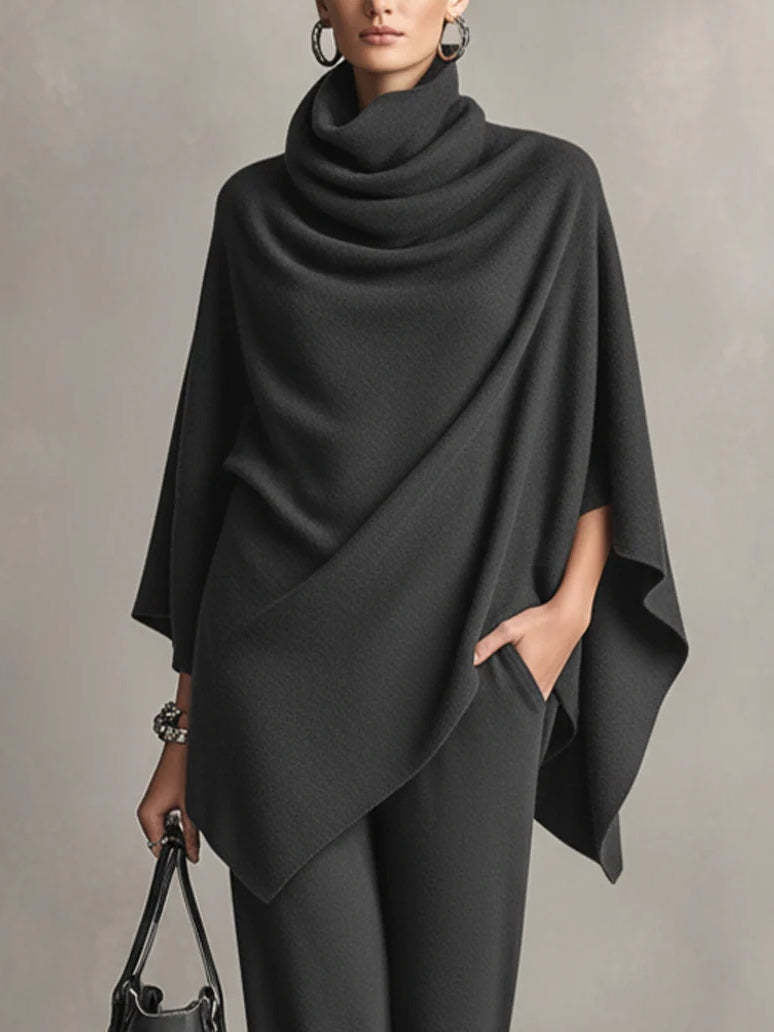Naomi | Draped Top and Wide-Leg Trouser Set