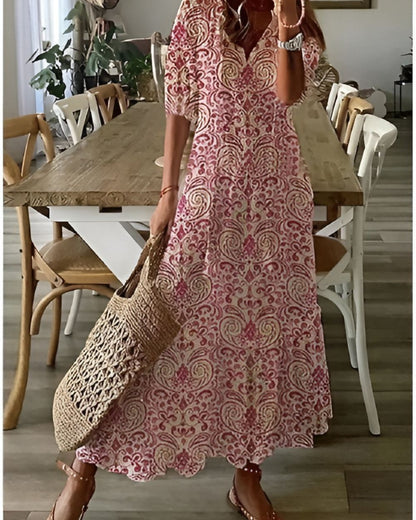 Honorine | Tassel Tie-Front Boho Maxi Dress