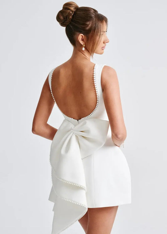 Gemma | Pearl Embellished Mini Dress