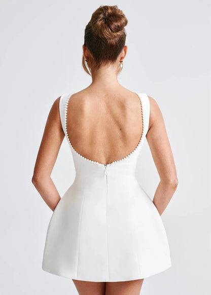 Gemma | Pearl Embellished Mini Dress
