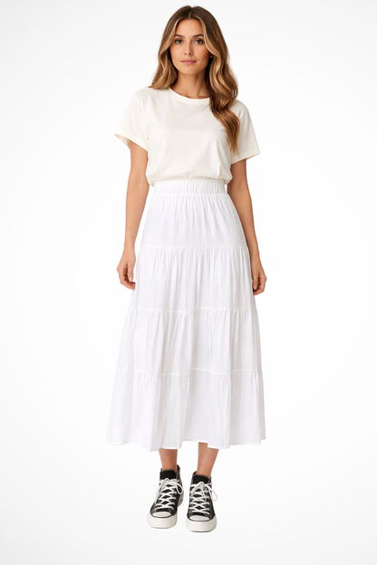 Penelle | High-Waist Tiered Maxi Skirt