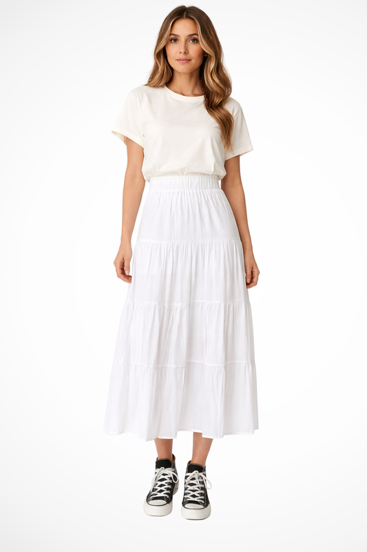 Penelle | High-Waist Tiered Maxi Skirt