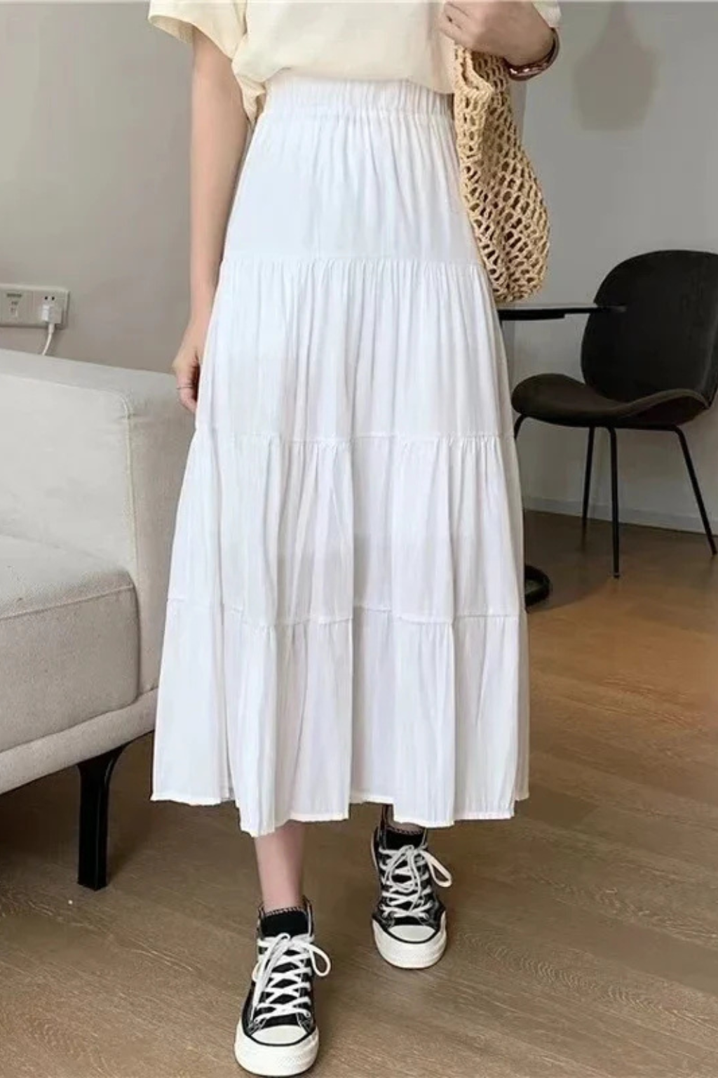 Penelle | High-Waist Tiered Maxi Skirt