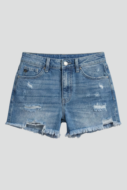 Caroline | Distressed Denim Shorts