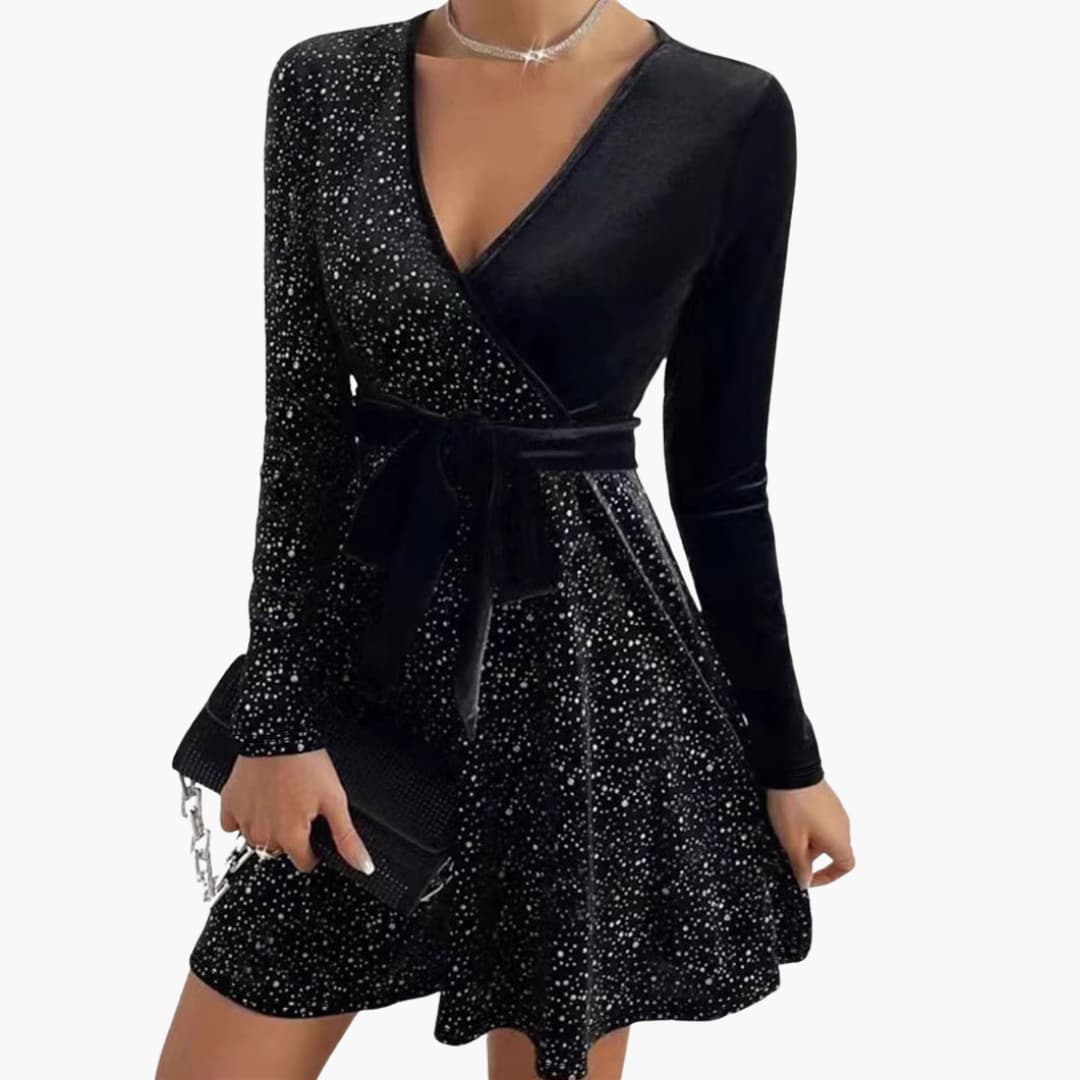 Eleanora | Cross-Front Mini Cocktail Dress