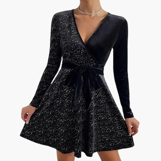 Eleanora | Cross-Front Mini Cocktail Dress