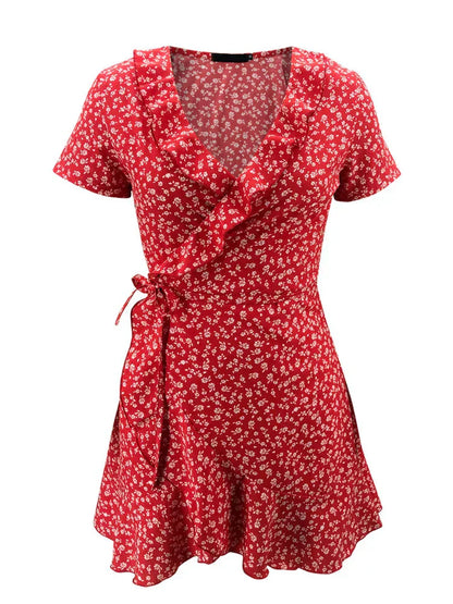 Chloe | Floral Wrap Mini Dress