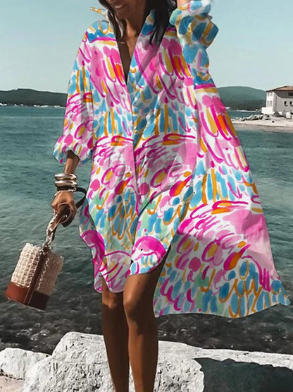 Maren | Printed Summer Shirt Dress