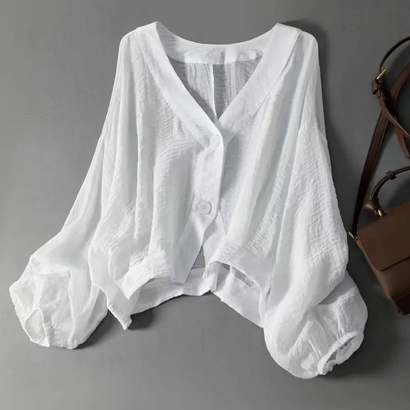 Mirelle | Linen V-Neck Blouse